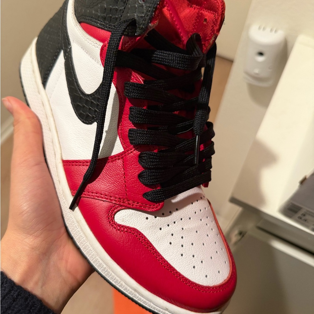 Jordan Red and Black High-Top Sneakers